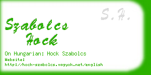 szabolcs hock business card